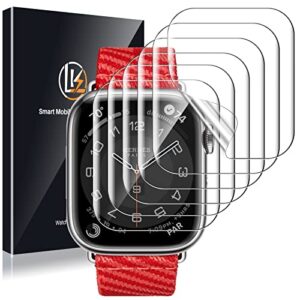 LK 6 Pack for Apple Watch Screen Protector 45mm Series 8 7 [New Version] Anti-Scratch, Self-Healing Soft TPU Film for Apple Watch 45mm Series 8, Bubble Free, HD Transparent, Touch Sensitive