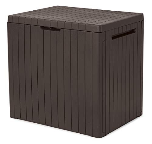 Best Storage for outdoors – Keter City 30 Gallon Resin Deck Box Storage (Weatherproof)