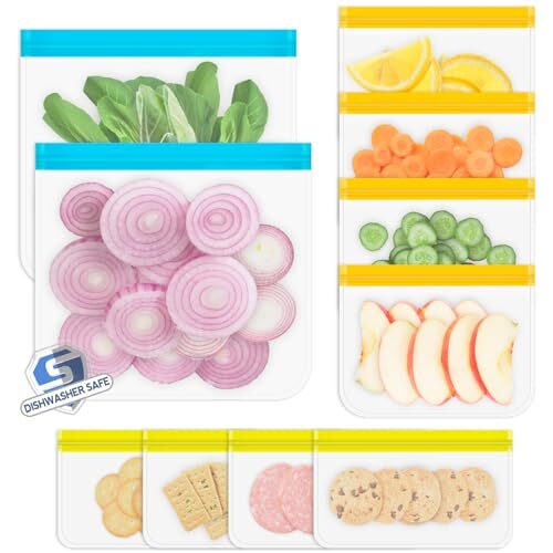 Reusable Silicone Food Storage Bags for Marinate Meats, Cereal and Travel Item