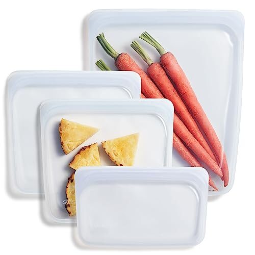 Stasher Platinum – Reusable Food Storage Silicone Bags for Cook, Store, Sous Vide, or Freeze