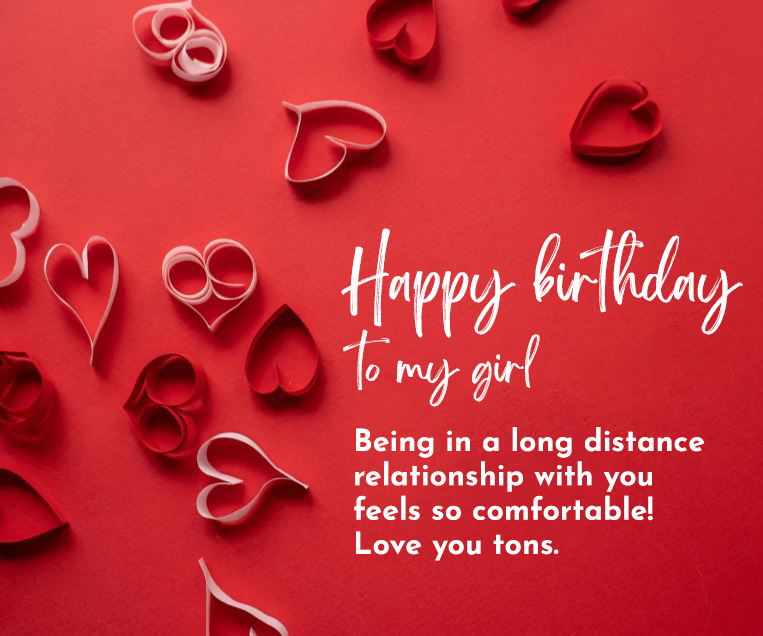 Long Distance Birthday Wishes For Girlfriend - Nation Wishes